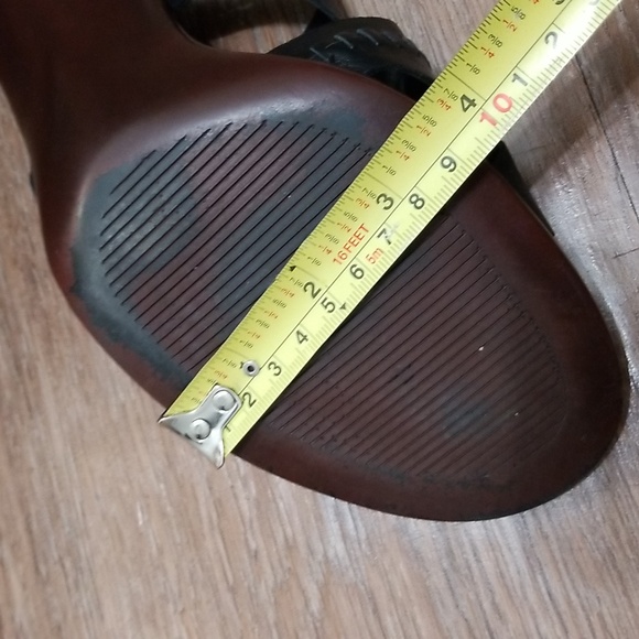 (10M) azaléia Leather Upper Heeled Sandals Coastal Vacation Resortwear Summer - Picture 9 of 10